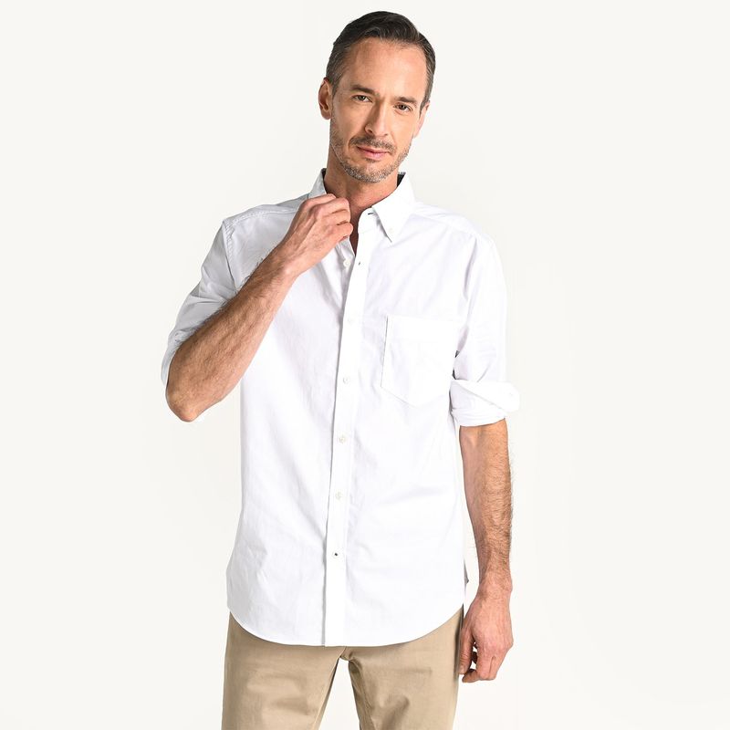 NAUTICA - Camisa Hombre Manga larga Recto de Algodón Nautica