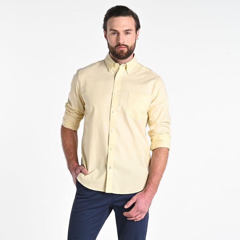 NAUTICA - Camisa Hombre Manga larga Recto de Algodón Nautica