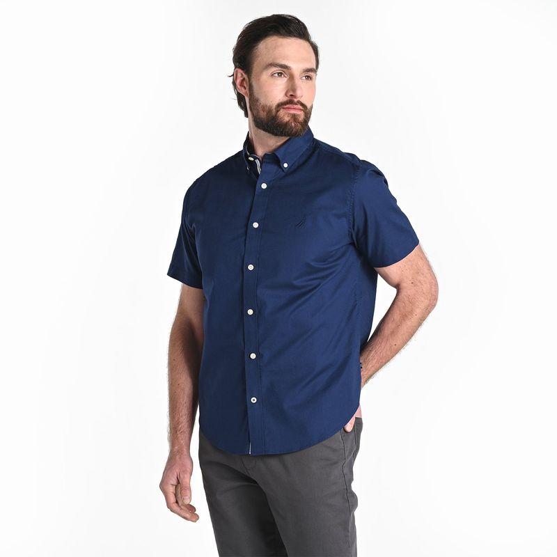 NAUTICA - Camisa Hombre Manga corta Recto de Algodón Nautica