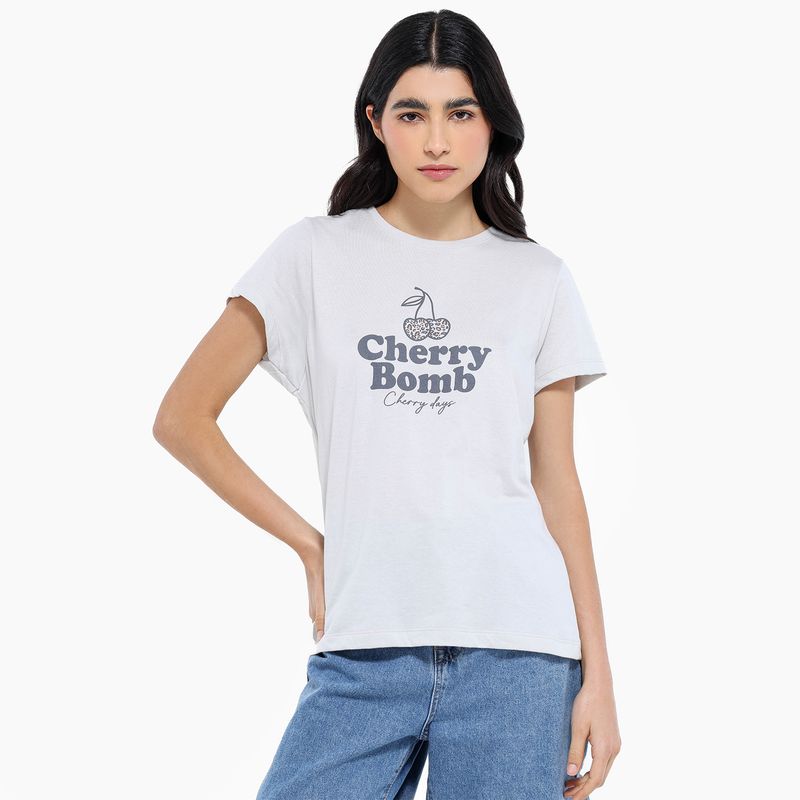 SYBILLA - Camiseta Mujer Manga corta de Algodón Sybilla
