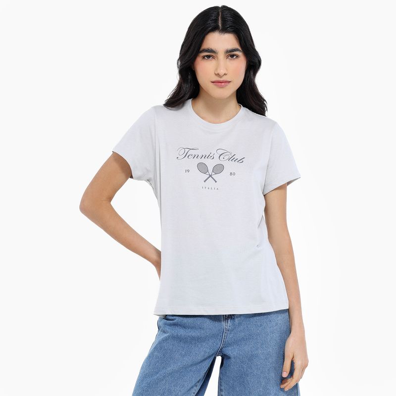 SYBILLA - Camiseta Mujer Manga corta de Algodón Sybilla