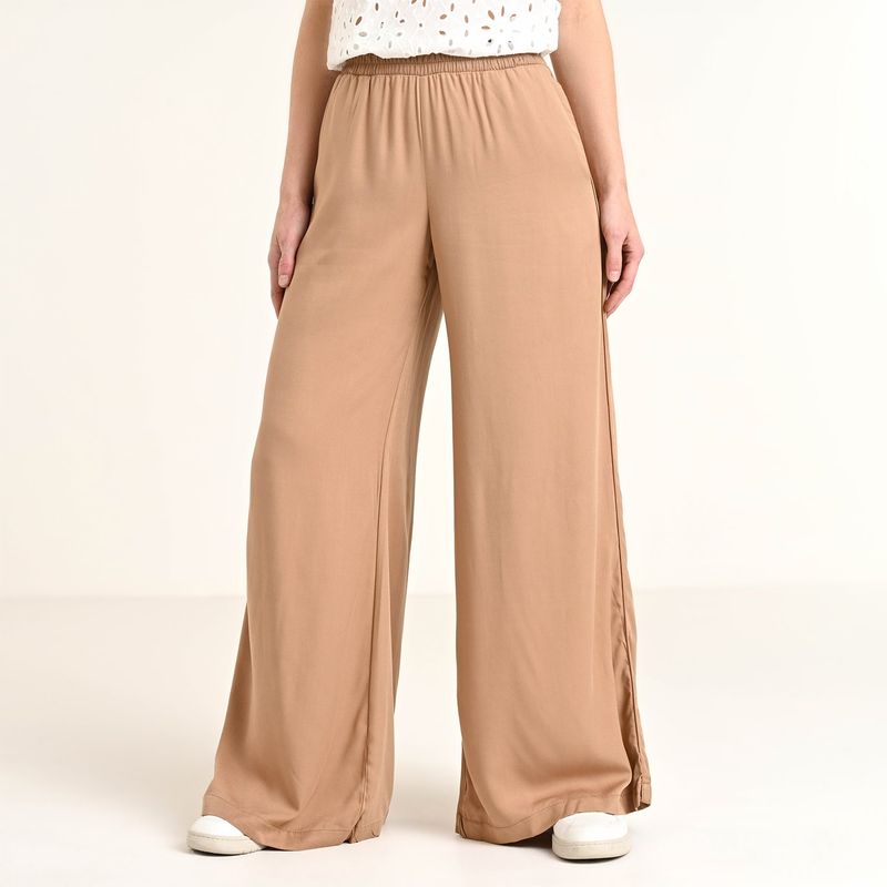 UNIVERSITY CLUB - Pantalón Wide Leg Mujer Tiro alto University Club