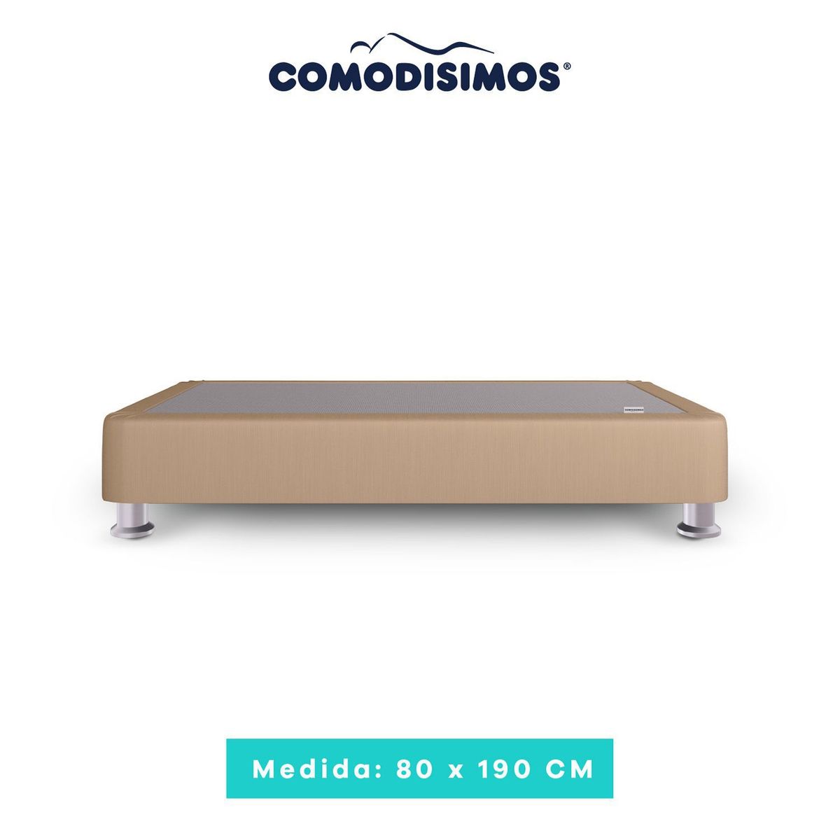 COMODISIMOS - Base Cama Dividida Queen en Madera Tapizada (Incluye Solo una Mitad) 80 x 190 cm Comodísimos 