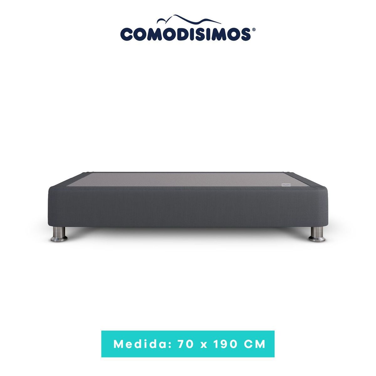 COMODISIMOS - Base Cama Dividida Doble en Madera Tapizada (Incluye Solo una Mitad) 70 x 190 cm Comodísimos 