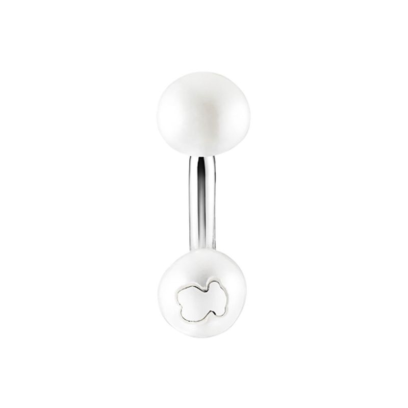 TOUS - Piercing de oreja de acero y perlas TOUS Pearl