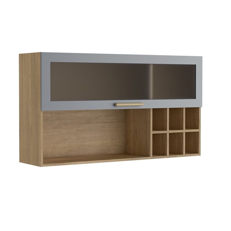 BERTOLINI - Mueble superior de cocina  de 120 cm en MDP Gris