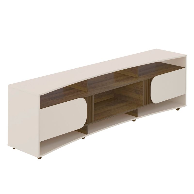 BERTOLINI - Mueble para TV 86" en MPD 220cm pino con blanco