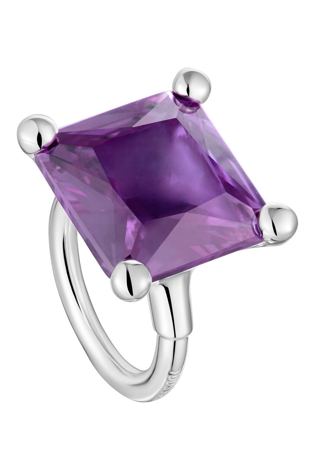 TOUS - Anillo grande de plata y zafiro 4.5