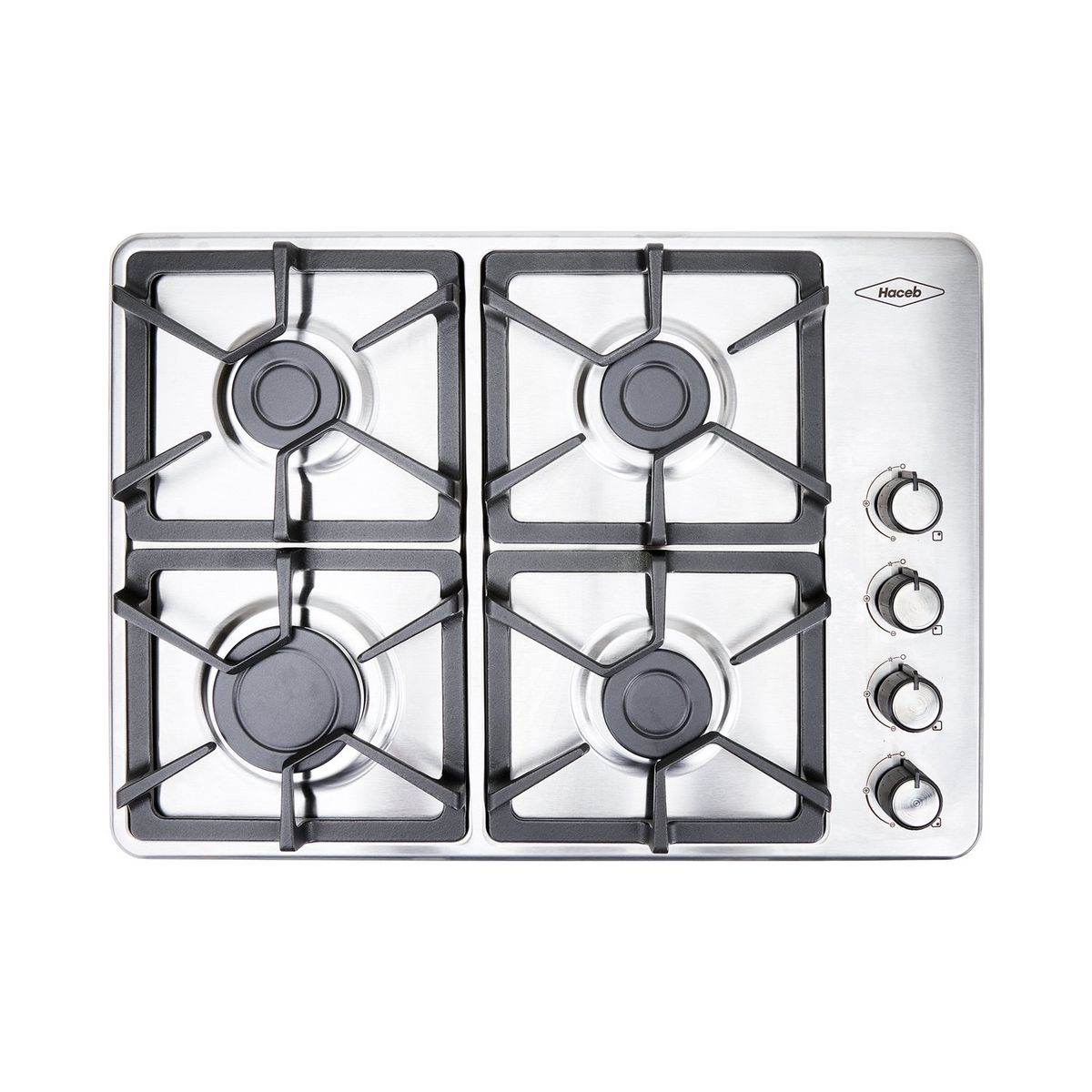 HACEB - Estufa de empotrar Haceb inox 60x43 cm hierro fundido a gas natural