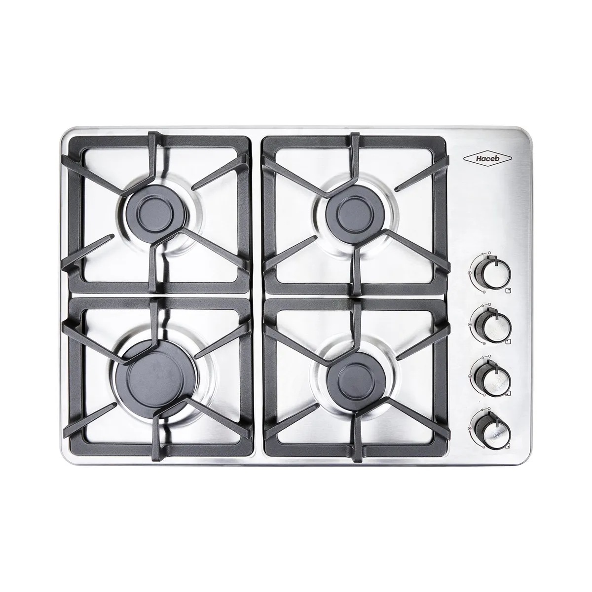 HACEB - Estufa de empotrar Haceb inox 60x43 cm Hierro fundido a gas propano