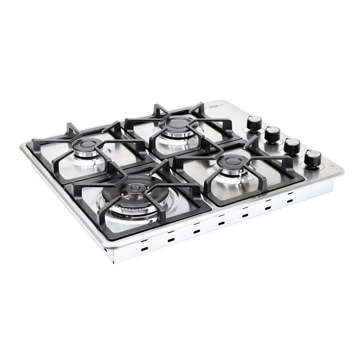 HACEB - Estufa de empotrar Haceb inox 60x51 cm hierro fundido fogón dual a gas natura