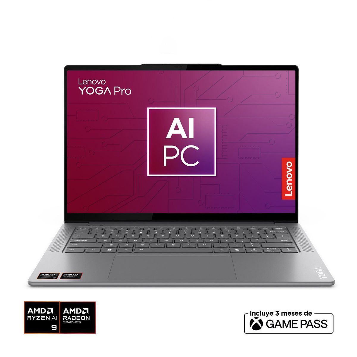 LENOVO - Portátil Lenovo Yoga Pro 7 | AMD Ryzen AI 9 | 32GB de RAM | 1TB SSD de Almacenamiento | Windows 11 | Pantalla 14.5 pulgadas | Y Pro 7 | Computador Portátil