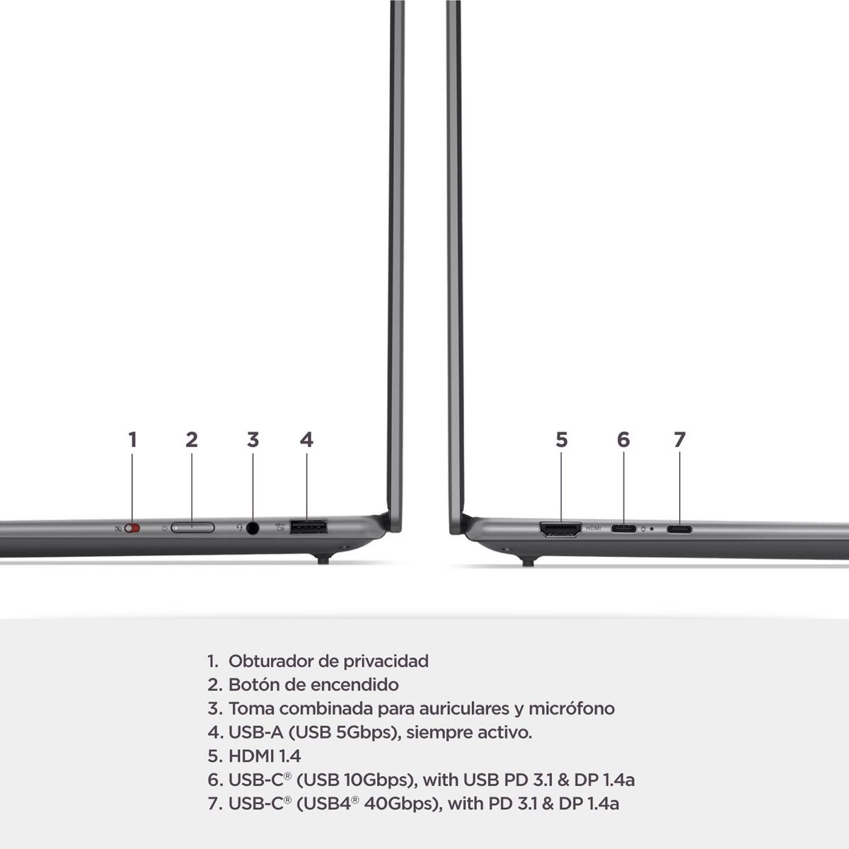 LENOVO - Portátil Lenovo Yoga Pro 7 | AMD Ryzen AI 9 | 32GB de RAM | 1TB SSD de Almacenamiento | Windows 11 | Pantalla 14.5 pulgadas | Y Pro 7 | Computador Portátil