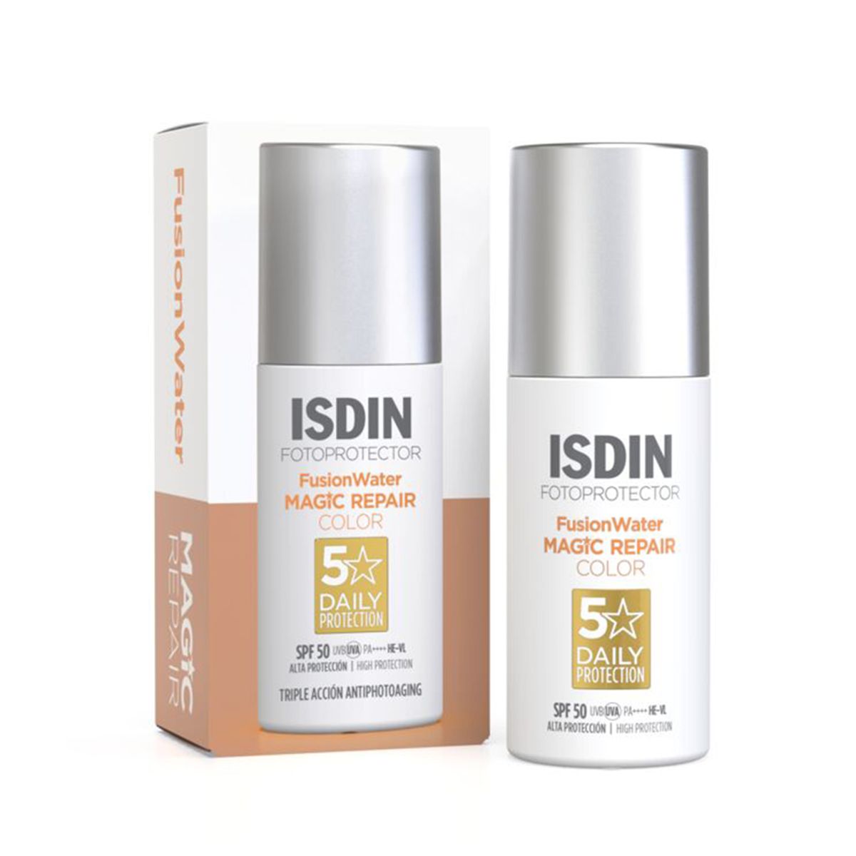 ISDIN - Protector solar Fusion Water MAgic REPAIR COLOR SPF50 50ML Crema ISDIN Crema 50ml