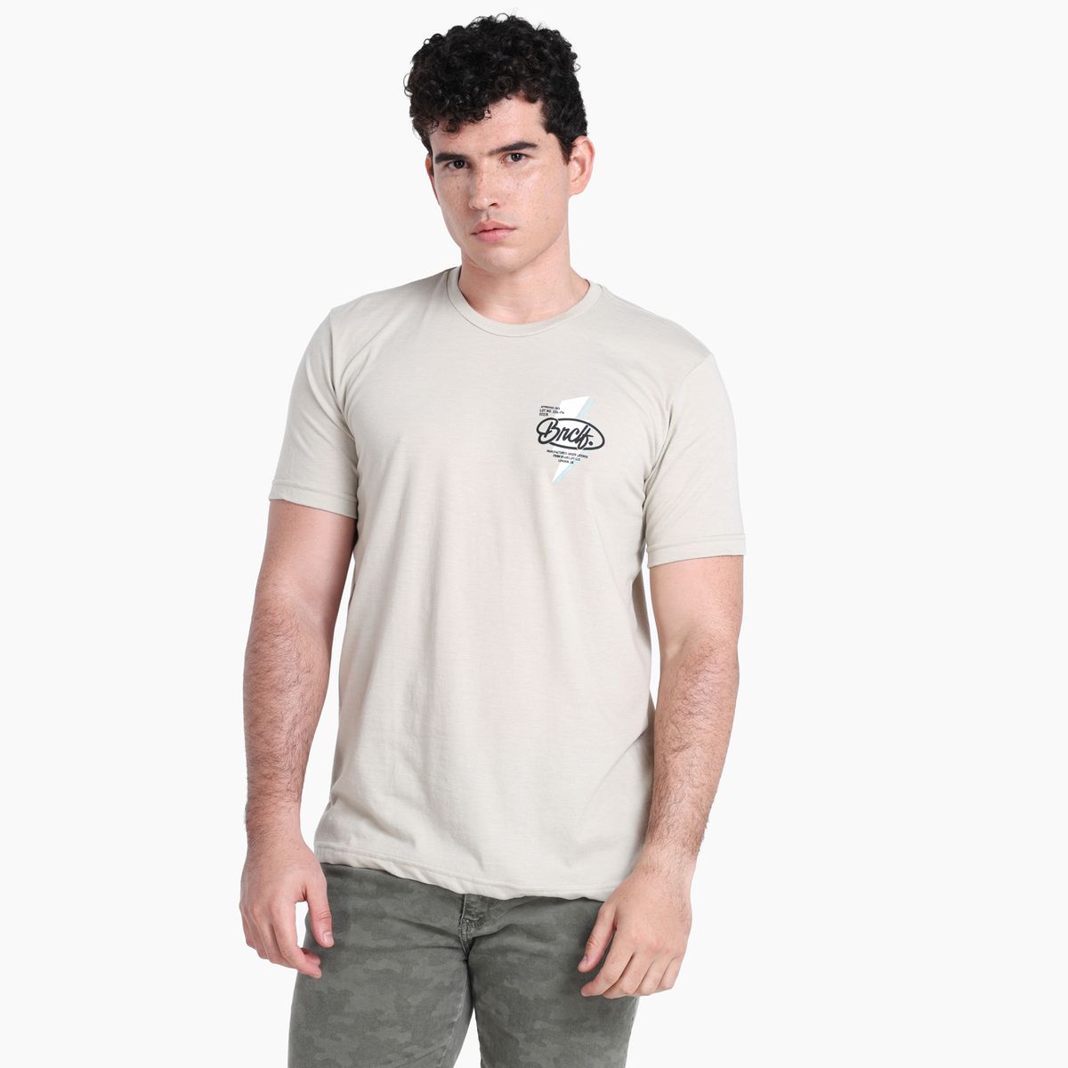 BEARCLIFF - Camiseta Hombre Manga corta con Estampado de Algodón Bearcliff