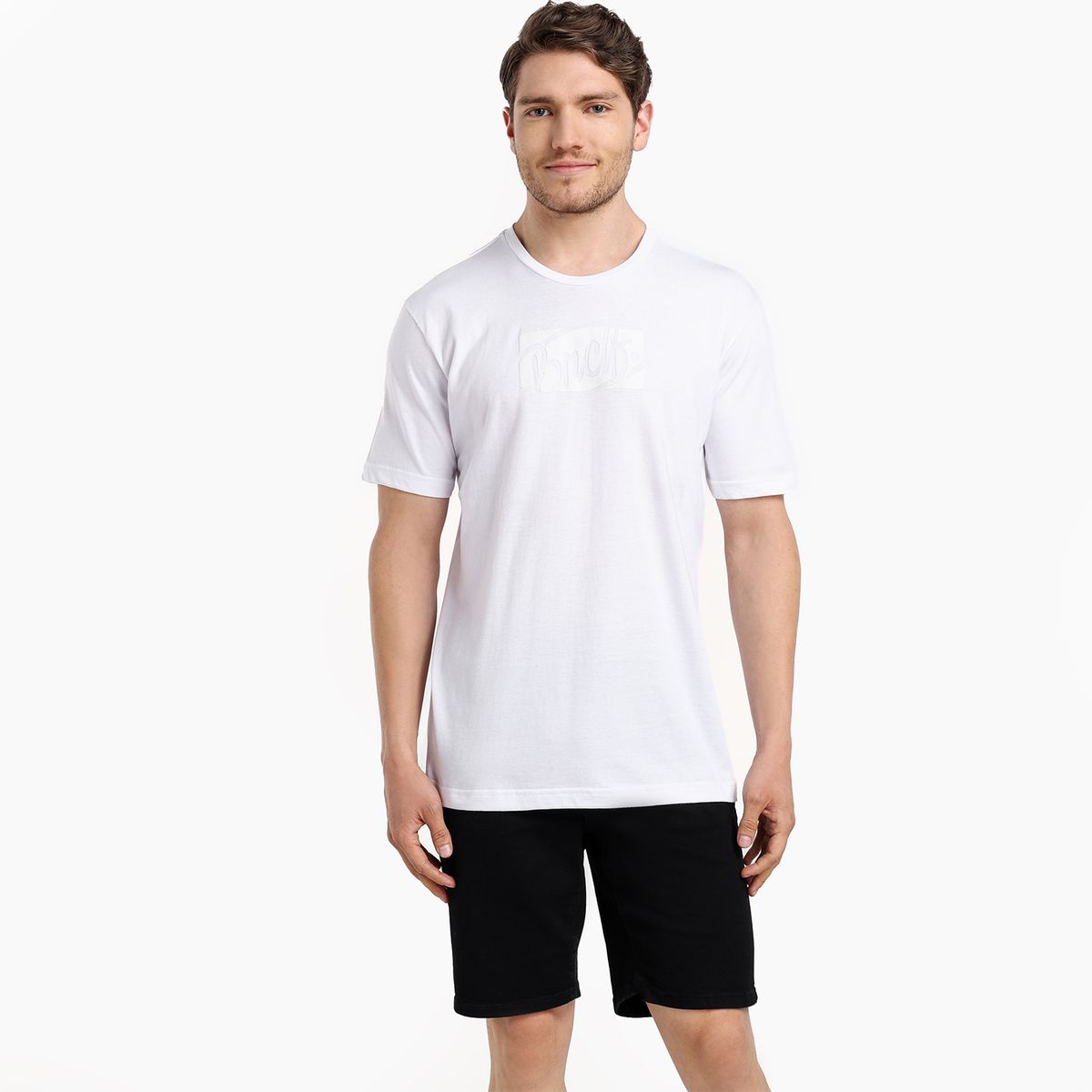 BEARCLIFF - Camiseta Hombre Manga corta con Estampado de Algodón Bearcliff