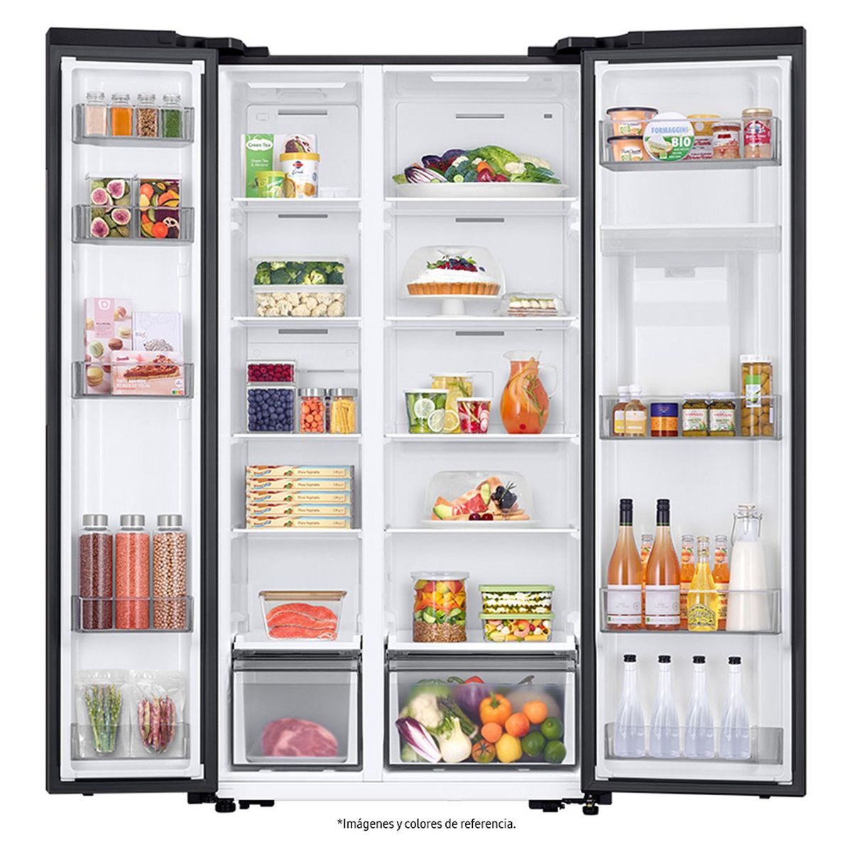 SAMSUNG - Nevecón Samsung Side by Side 578 Litros RS57DG4100B4CO con Inteligencia Artificial 