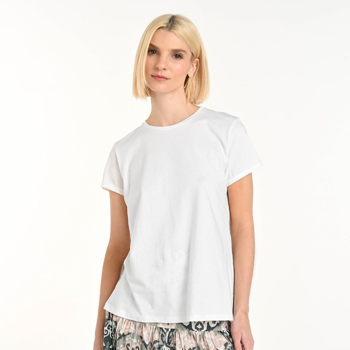 BASEMENT - Blusa Mujer Manga corta de Algodón Basement