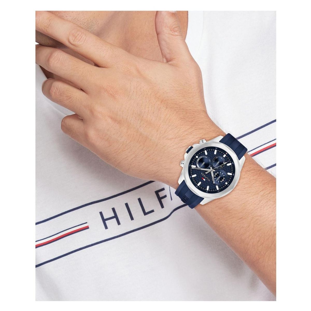 TOMMY HILFIGER - Reloj Tommy Hilfiger Hombre 1710649 . Reloj Silicona Azul