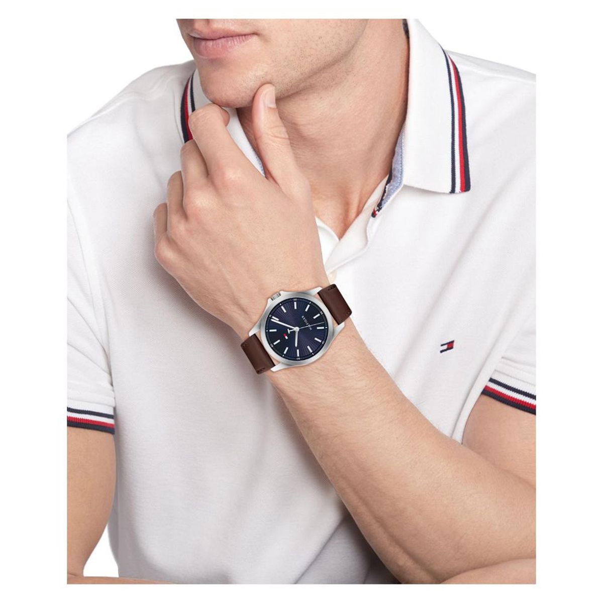 TOMMY HILFIGER - Reloj Tommy Hilfiger Hombre 1710669 . Reloj Cuero Marrón