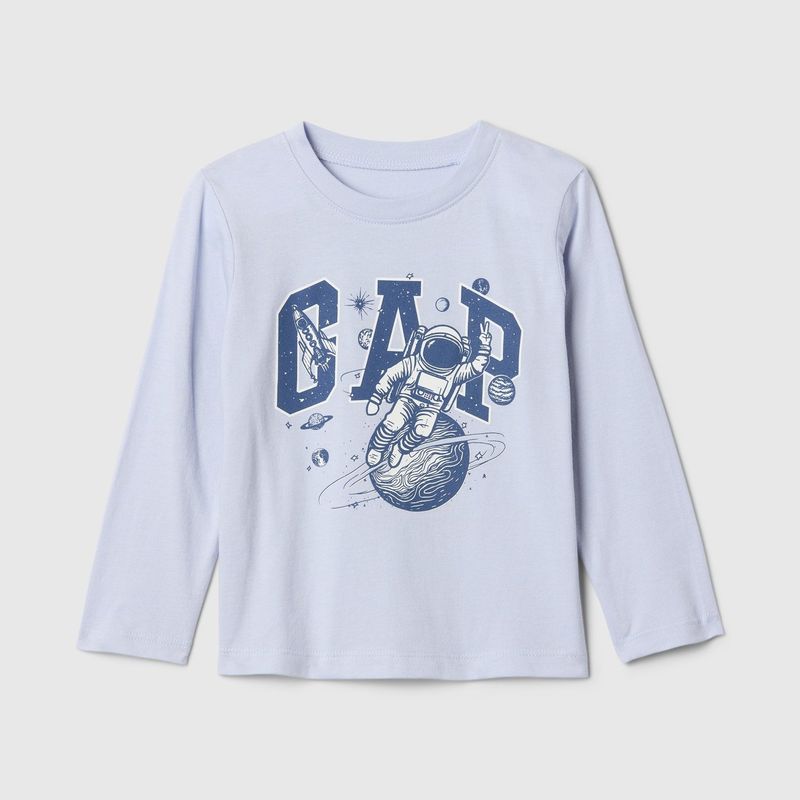 GAP - Camiseta Niño con Logo Manga larga Algodón GAP