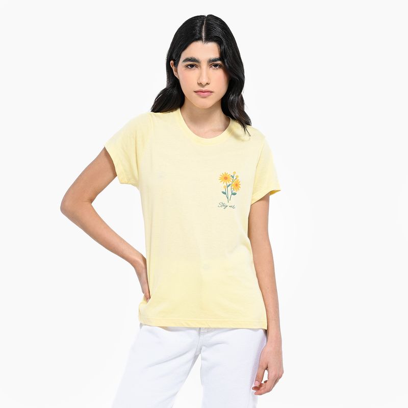 SYBILLA - Camiseta Mujer Manga corta de Algodón Sybilla
