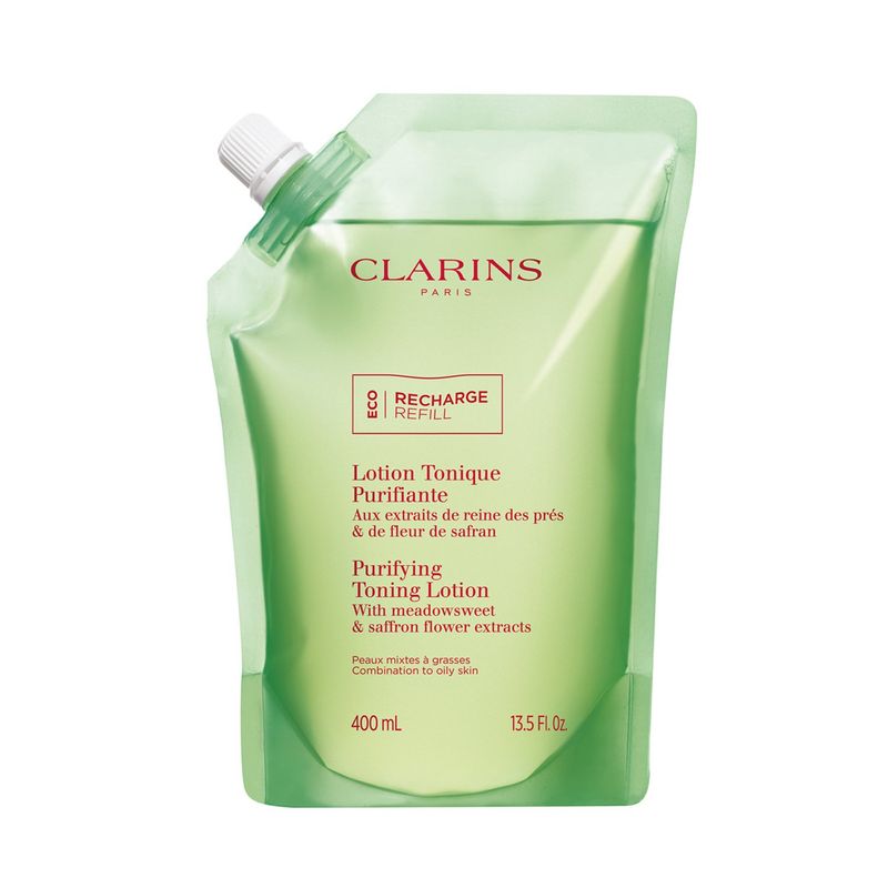 CLARINS - Tónico facial Purifying Toning Face Lotion for Oily Skin Eco-Refill 400ml Clarins Para Piel Grasa 400ml