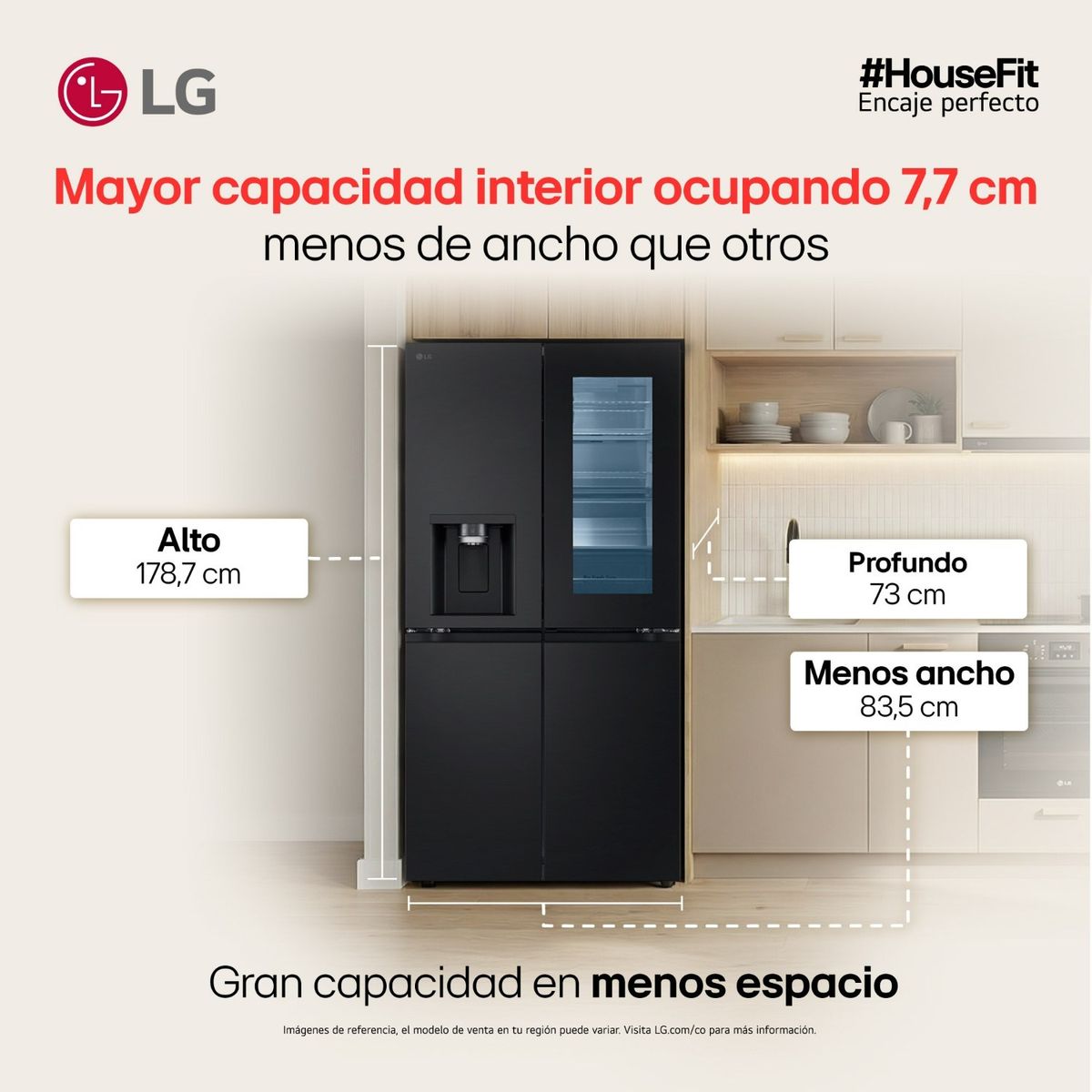 LG - Nevecón French door LG 508 lt Netos GM57SXM