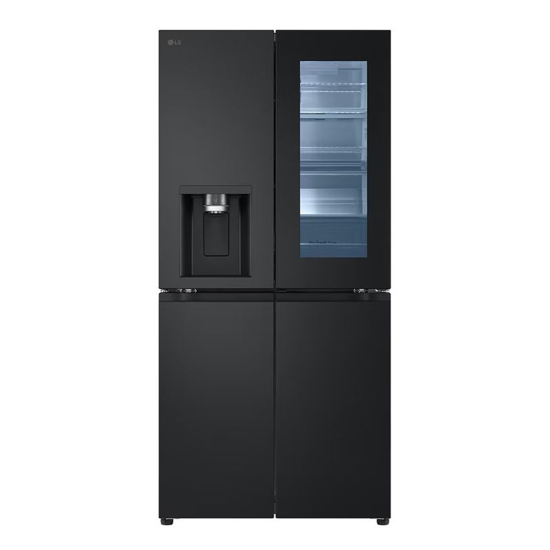 LG - Nevecón Tipo Europeo 508 lt InstaView, UVnano Negro GM57SXM