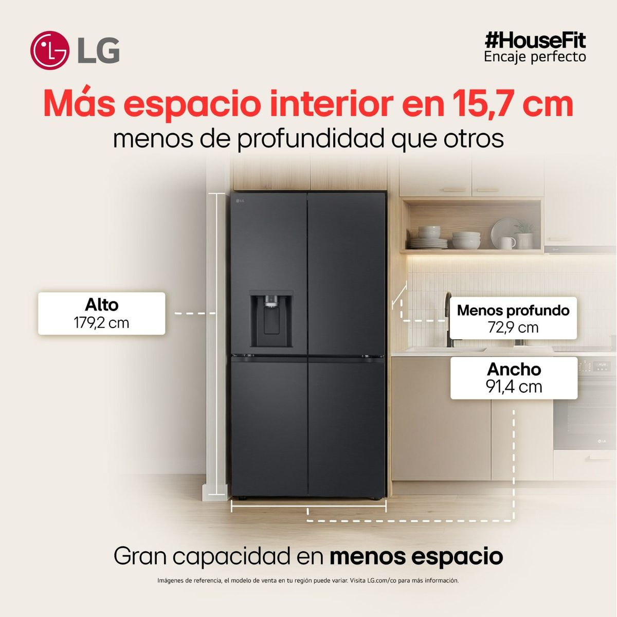 LG - Nevecón French door LG 637 lt Netos GM92SPV