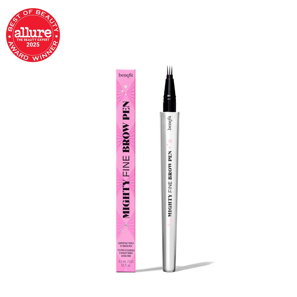 BENEFIT - Lápiz para cejas de triple punta Mighty Fine Brow pen Benefit 0.5 ml (Full Size)