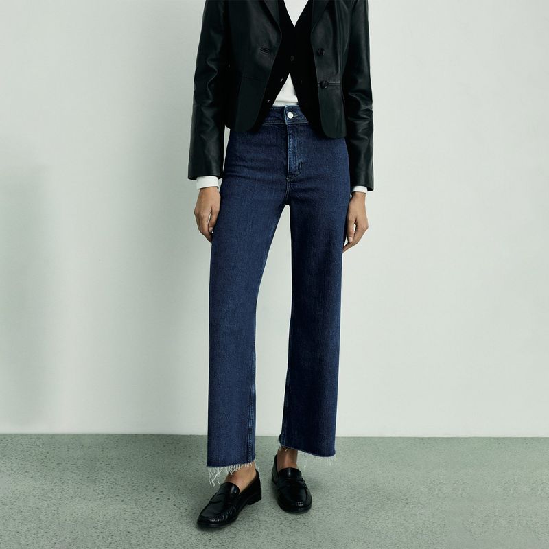 MANGO - Jean Culotte Mujer Tiro alto MANGO
