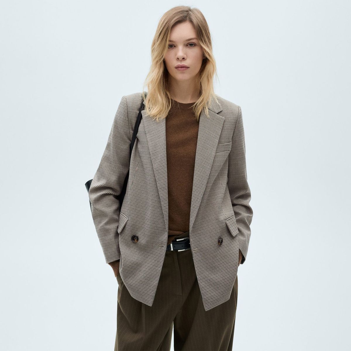 MANGO - Blazer Mujer de Cuadros MANGO