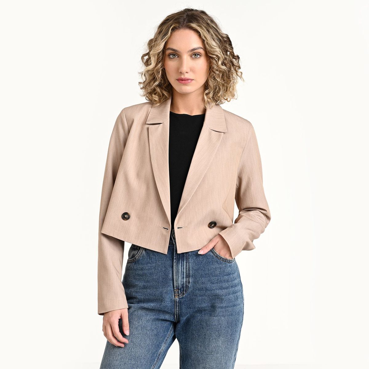 SYBILLA - Blazer Mujer Crop Sybilla 