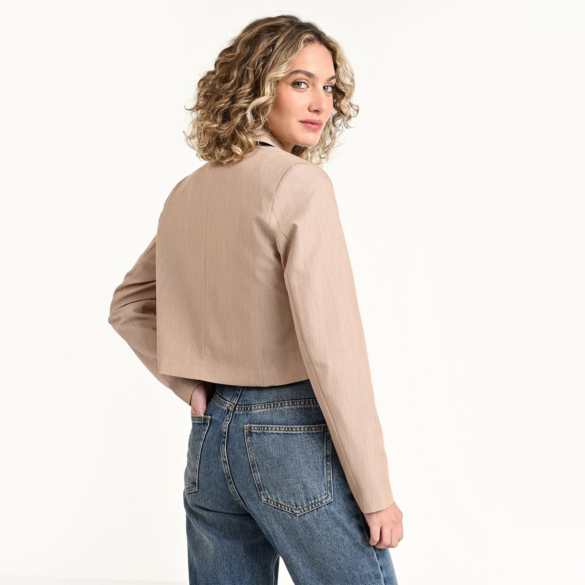 SYBILLA - Blazer Mujer Crop Sybilla 