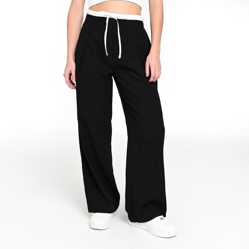 SYBILLA - Pantalón Wide leg Mujer Tiro alto Sybilla