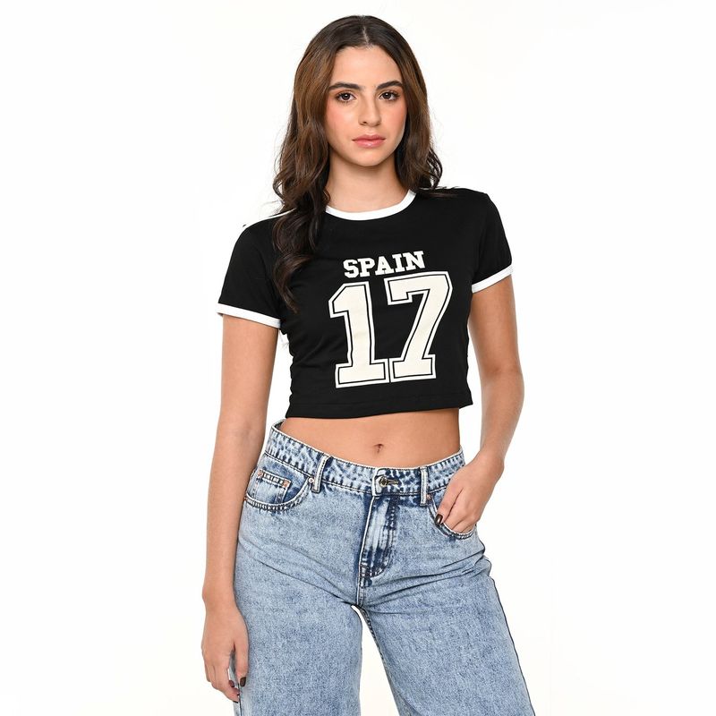 SYBILLA - Camiseta Mujer con Estampado Manga corta de Algodón Sybilla