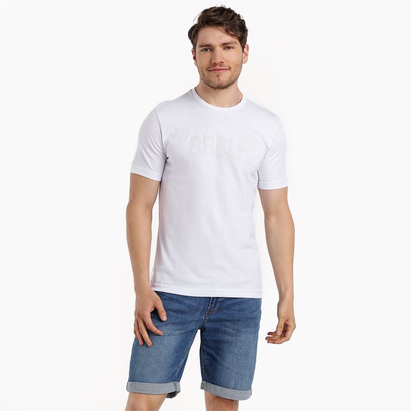 BEARCLIFF - Camiseta Hombre Manga corta con Estampado de Algodón Bearcliff