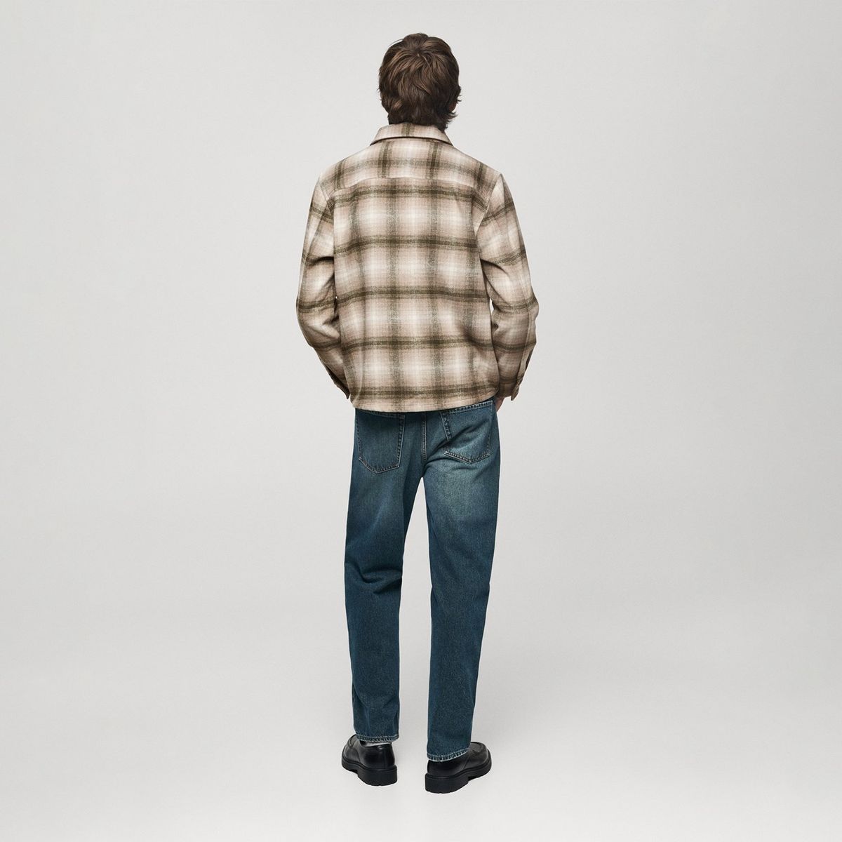 MANGO - Camisa Hombre de Cuadros Manga larga Mango