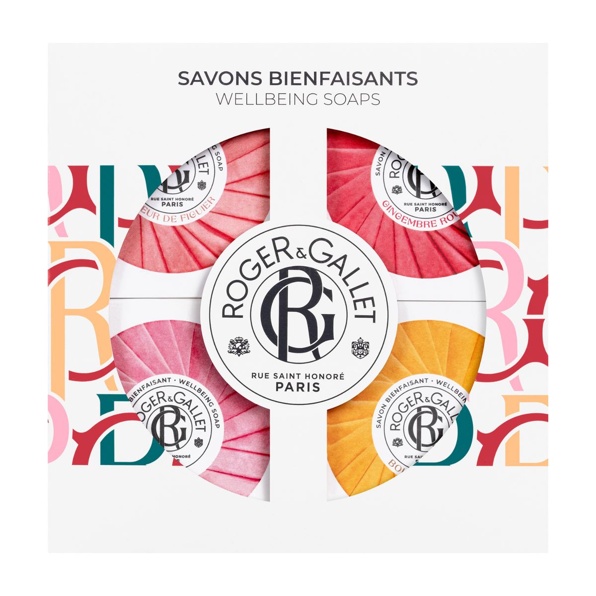 ROGER & GALLET - Set Jabones 4 x 50 gr Roger & Gallet Incluye: 4 productos
