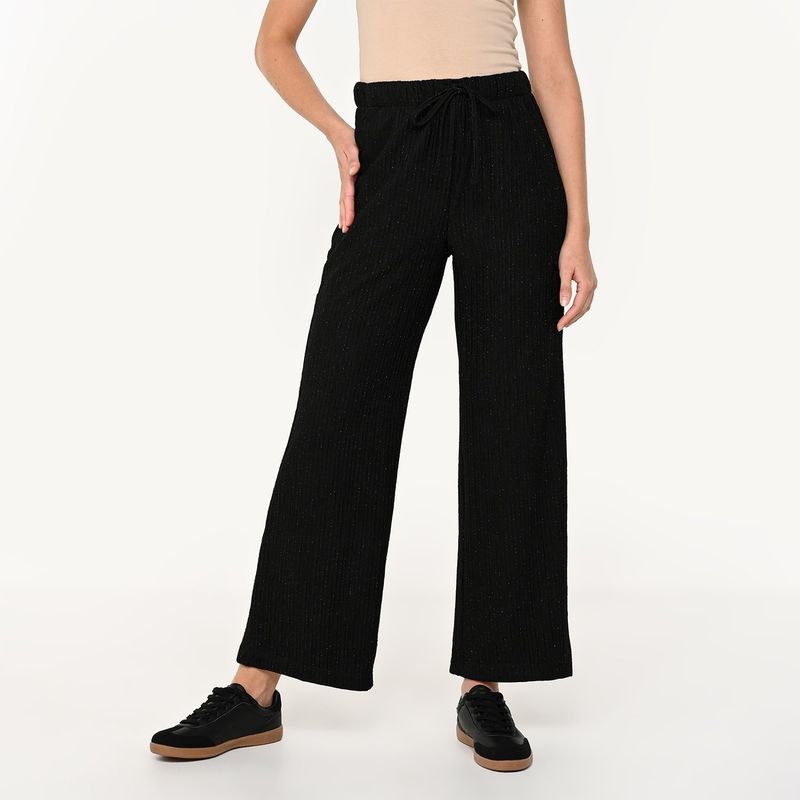 UNIVERSITY CLUB - Pantalón Wide leg Mujer Tiro alto Estampado University Club