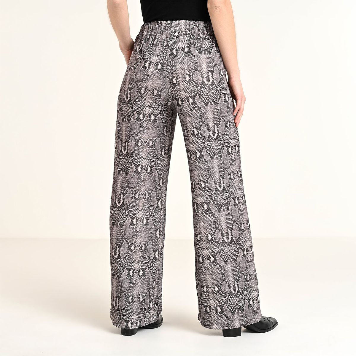 UNIVERSITY CLUB - Pantalón Wide leg Mujer Tiro alto Estampado University Club