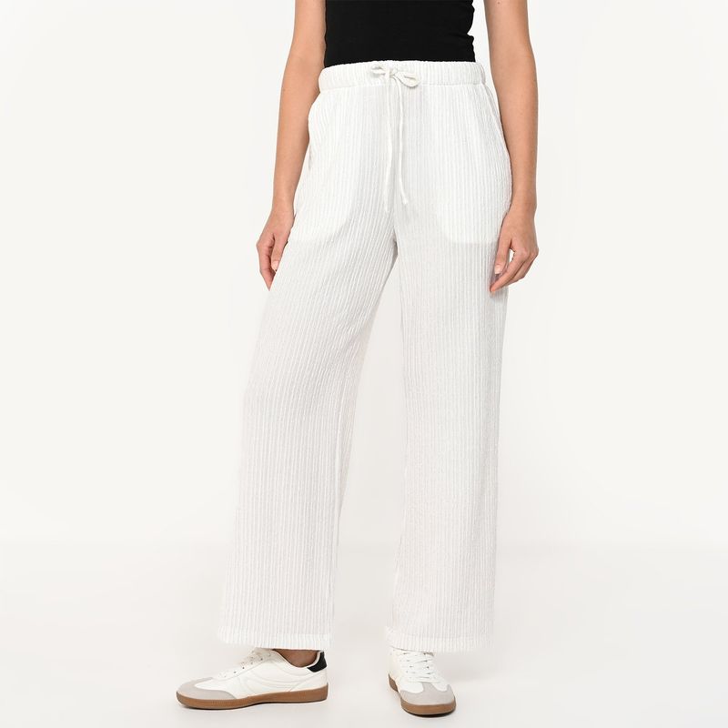 UNIVERSITY CLUB - Pantalón Wide leg Mujer Tiro alto Estampado University Club