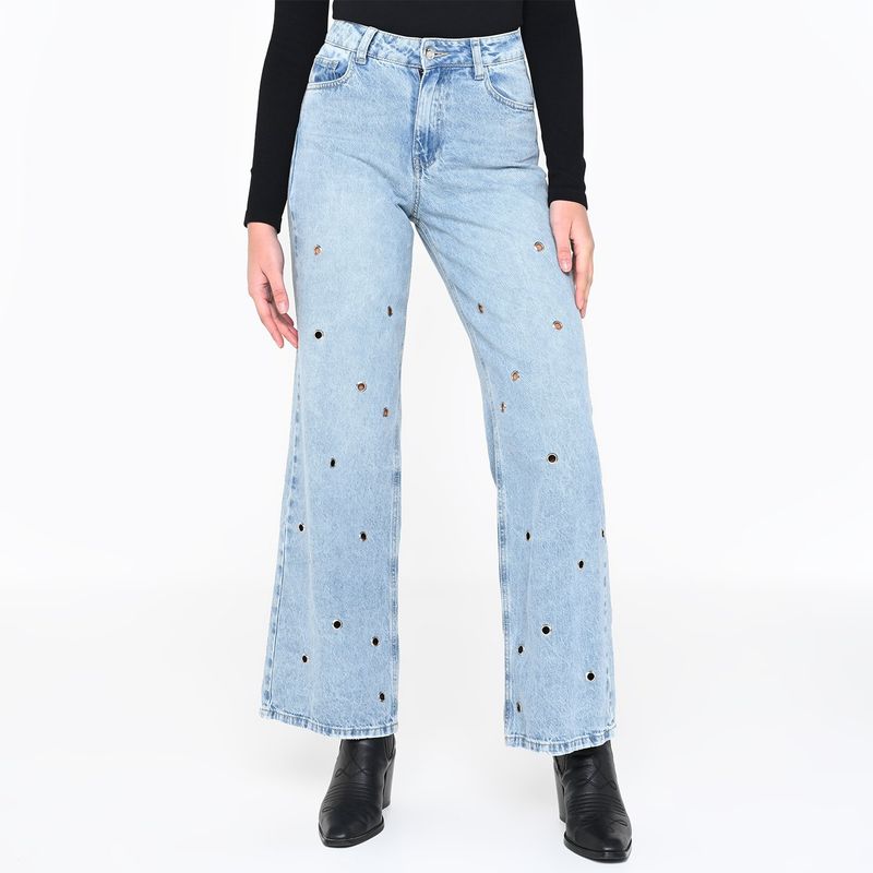 MOSSIMO - Jean Wide leg Mujer Tiro alto Mossimo