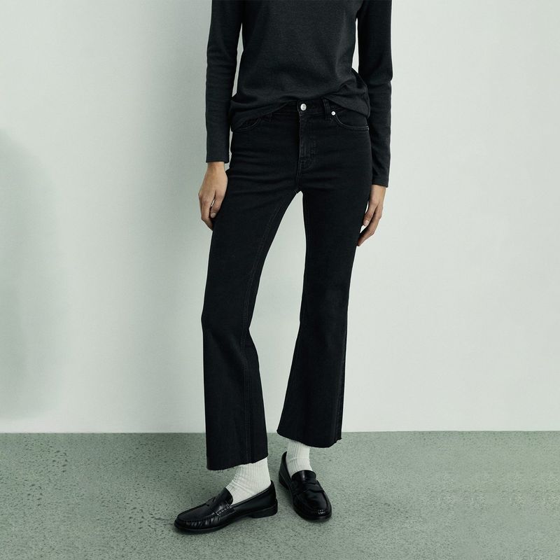 MANGO - Jean Flare Mujer Tiro alto MANGO