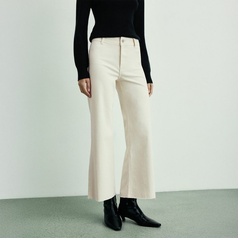 MANGO - Jean Culotte Mujer Tiro alto MANGO