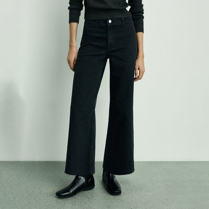 MANGO - Jean Culotte Mujer Tiro alto MANGO