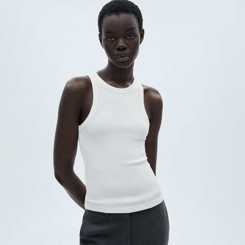 MANGO - Top esqueleto Mujer Sin mangas MANGO
