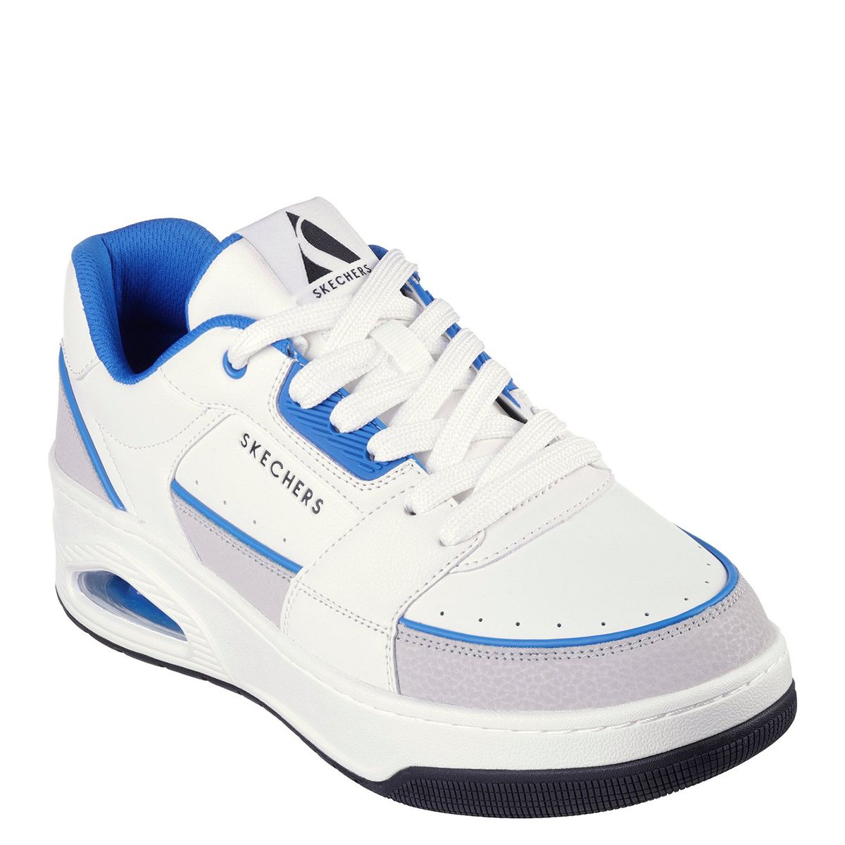 SKECHERS - Tenis Skechers Moda Uno Court Post Hombre Blancos