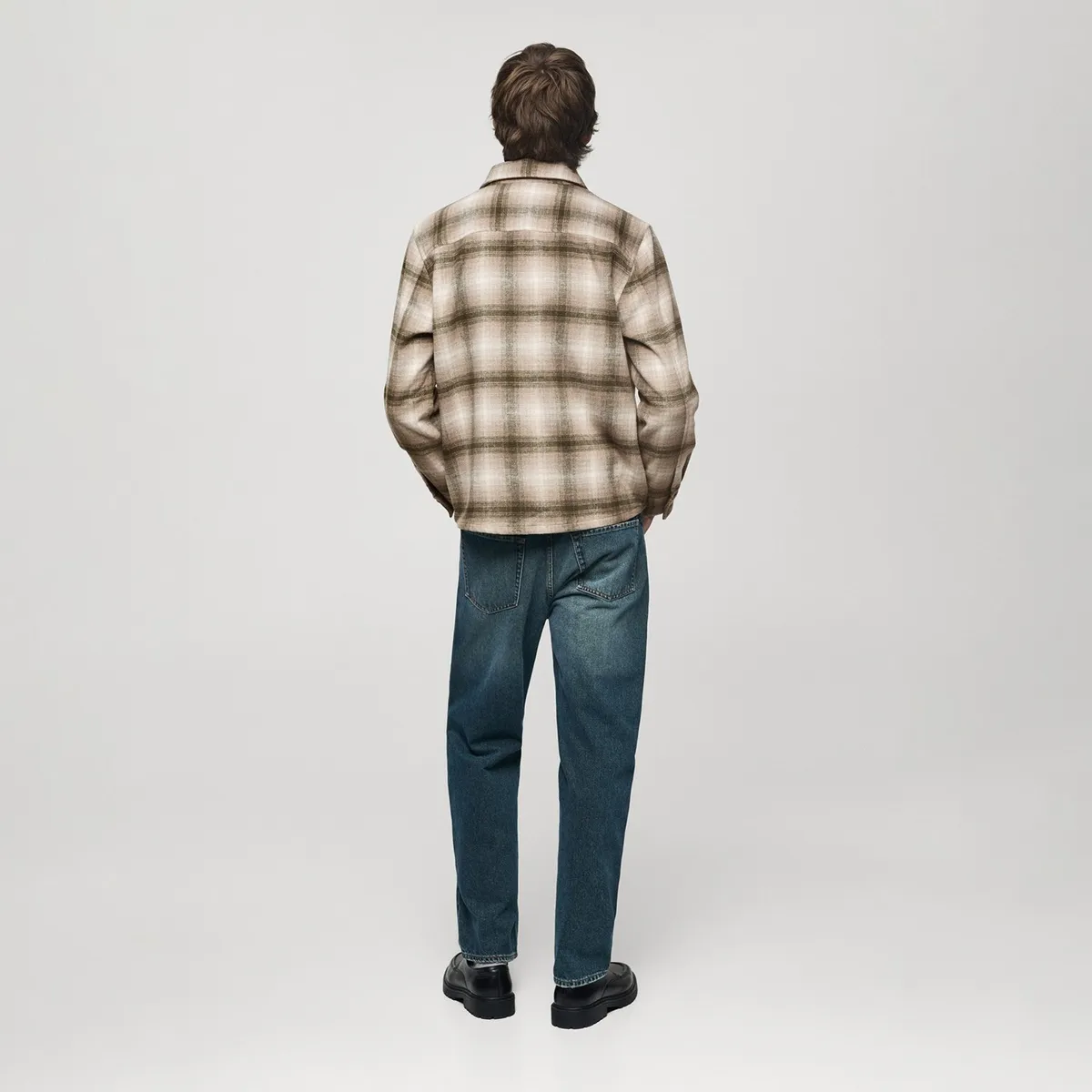 MANGO - Camisa Hombre de Cuadros Manga larga Mango